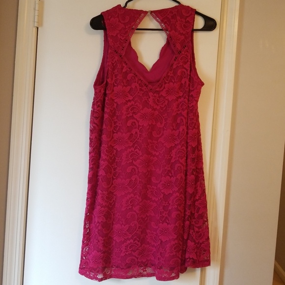 Francescas Fuschia Pink Lace Dress - Picture 4 of 4